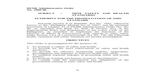 dao 2000-81|AMENDING RULE XIX OF DENR ADMINISTRATIVE ORDER NO. 2000.